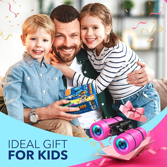 Toys for 3-7 Year Old Girls: LET'S GO! Binoculars for Kids Bird Watching|Camping 4 5 6 7 8 Year Old Girl Boy Christmas Halloween Birthday Gifts Outdoor Toy for Kid Ages 4-6 Toddler Gift Stuffers