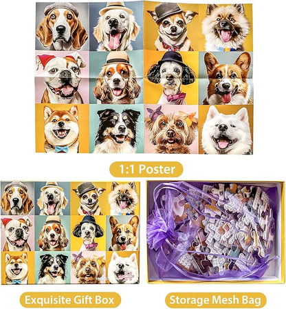 Puzzles for Kids Ages 6-8 8-10 10-12 Year Old and Seniors- Cute Dogs Portrait Jigsaw Puzzle- 100 Piece Puzzles Colorful Children Puzzles Educational Toys Puppy Animal Puzzle as Home Decor