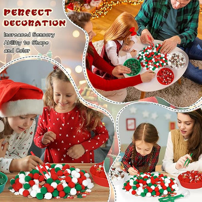 209 Pcs Christmas Sensory Bin Items Christmas Resin Counting Sorting Sensory Bin Filler Fine Motor Santa Claus Reindeer Snowflake Gjft Box Wreath Counts for Xmas Counting Decor
