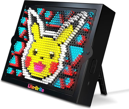 Lite Brite Super Bright HD, Pokemon Edition - Creative Retro Light-Up Screen – Educational Play for Children, Enhances Creativity, Gift for Boys and Girls Ages 6+