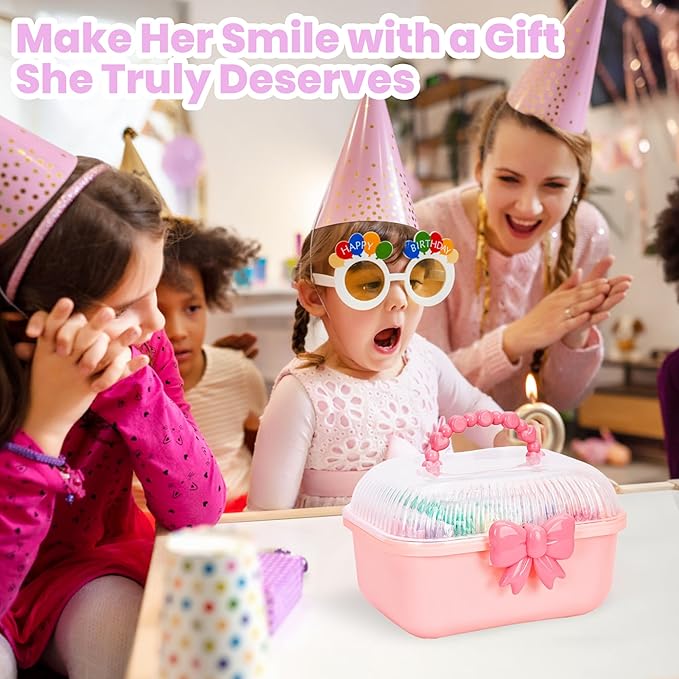 Bracelet Making Kit for Girls Ages 8-12, Weaving Rainbow Bands kit,DIY Toys for Friendship Birthday Gifts for Kids 6 7 9 10 11 13 Year Old, 1200+ Elastic Cloth Rubber Band Fabric Loops