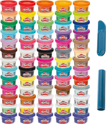 Play-Doh Ultimate Color Collection 65-Pack of 1-oz Cans, Includes Sparkle, Confetti & Color Burst, Back to School Classroom Supplies, Preschool Toys, Ages 2+ (Amazon Exclusive)