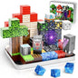 70PCS Magnetic Building Blocks Travel Toys for Kids Ages 4-8, Forest Portal Mini Magnetic Blocks with Iron Case, Portable Magnet Cubes STEM Learning Set for Toddler Boys Girls Ages 3+