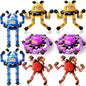 8Pcs Transformable Fidget Spinners for Kids Fidget Toys Teens Adults Sensory Toys with Autism ADHD Stocking Stuffers Bulk Gifts for Boys Girls Party Favors Travel Activities A