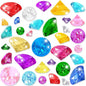 YUJUN 46 PCS Diving Gems Toys,Acrylic Big Diamond Pool Gems with Pirate Treasure Chest Summer Beach Underwater Swimming Toys for Kids Birthday Swimming Pool Party Favors Fish Tank Stuffer (3 Sizes)