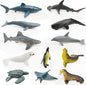 SpriteGru 12 Marine Animal Figurines for Kids, Plastic Animal Toys Tiny Portable Sea Creature Figures Playset Montessori Toy Educational Game for Homeschool Preschool Toddler Kids
