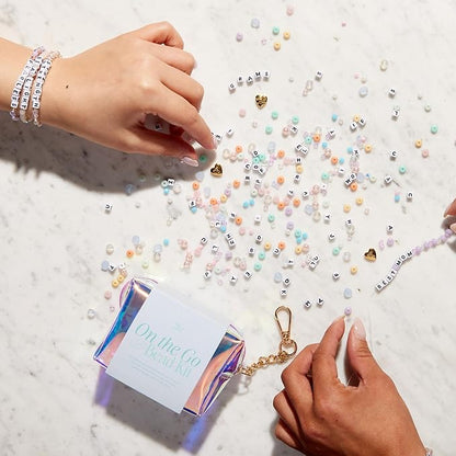 Little Words Project On The Go Bead Kit, DIY Bracelet Making Kit, Includes Colorful Beads, Letter Blocks and Zipper Pouch, Fun & Creative Gift for All Ages, Create Custom Bracelets