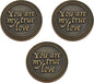 Bulk Set of 3 Romantic Love Expression Coins, You are My True Love, & The Best Thing That Ever Happened to Me, Anniversary Pocket Tokens for Date Night, Love Gift for Men & Women, from Him or Her