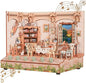 Tonecheer DIY Miniature House Kit, Wooden Dollhouse Kit with White Noise,Tiny Diorama House Building Set with Electronic Screen Craft Kits Make Creative Idea Gifts for Aduls (The Pastoral Home)
