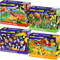 QUOKKA 4x100 Piece Puzzles for Kids Ages 6-8 – Glow-in-The-Dark Puzzles for Kids 8-10 – Space, Dinosaurs, Animals – Fun Educational Puzzle for Boys & Girls – Learning Games & Space Toys Gift for Kid