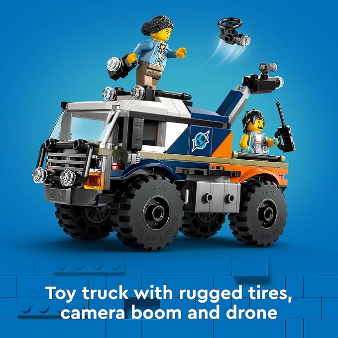 LEGO City Jungle Explorer Off-Road Truck, Jungle Toy Building Set for Kids Aged 6 and Up, Fun Birthday Gift Idea, Off-Road Toy Truck Vehicle, 3 Adventurer Minifigures, Tiger Figure and Car Toy, 60426