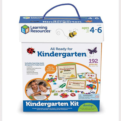 Learning Resources All Ready for Kindergarten Readiness Kit for Kids Ages 4+ Learning Activities for Kids, Kindergartner Prep Materials, Homeschool Supplies