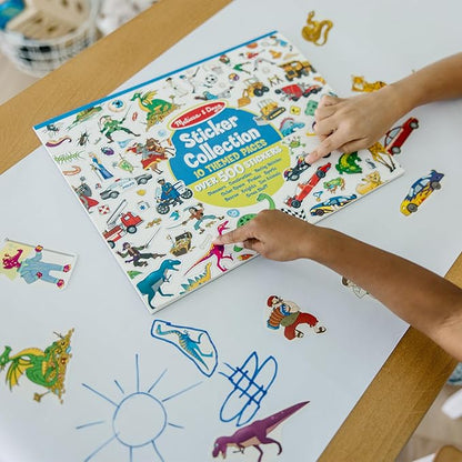 Melissa & Doug Sticker Collection Book: Dinosaurs, Vehicles, Space, and More - 500+ Stickers - FSC Certified