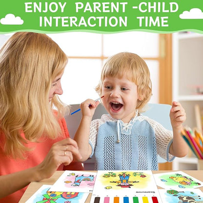 Paint with Water Coloring Books for Toddlers,Farm Theme Mess Free Watercolor Painting Papers for Kids Water Color Paint Kit Art Craft Birthday Gift for Ages 1-3, 4-8