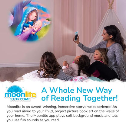 Moonlite Bible Stories for Kids Collection (4 Pack), Dance of Easter, Lions Don't Lie, Mary's Little Lamb, Conversations on The Ark, Reels for Book Projector, Kids Learning Gifts