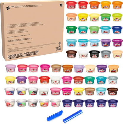 Play-Doh Ultimate Color Collection 65-Pack of 1-oz Cans, Includes Sparkle, Confetti & Color Burst, Back to School Classroom Supplies, Preschool Toys, Ages 2+ (Amazon Exclusive)
