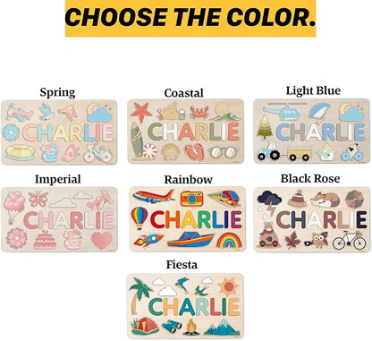 Busy Board, Name Puzzle for Toddlers, Personalized Gift, Gifts for 0 1 2 3 Years Old, Kid Gift, 1st, 0 3 6 9 12 18 24 36 Months
