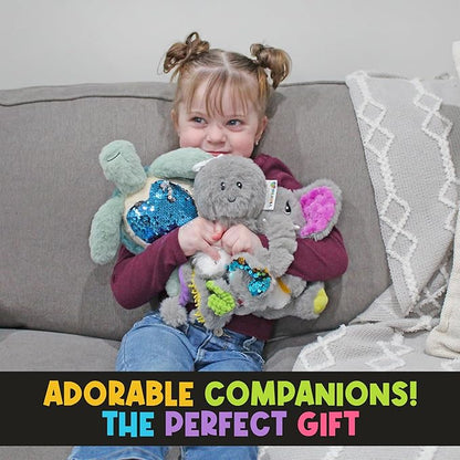 MEAVIA Sensory Plush Gift Set (Set of 3); Mini Friends, Octopus, Elephant, and Turtle Stuffed Toys