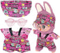 17cm Clothes Set (NO Doll) 4PC Set Hat Glasses Overalls for 17cm Accessories Suit, Doll Clothing for Trendy Blind Box，Cute Clothes for LBB Doll Dress up Unique Style,Free Combination (Love)