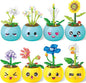 ICEKO KN 8 Pack Party Favors for Kids Building Set-494PCS Mini Succulent Flowers Building Blocks Sets for Classroom Prizes,Goodie Bag Stuffers,Birthday Children's Day Gifts for Boys Girls 6+