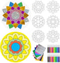 Cinrobiye 24 Pcs Happy Diwali Craft Kits Diwali Party Favors Ramadan Foil Art Mandala Coloring Craft Festival of Lights Deepavali Paint Craft for Indian Temple Sunday Classroom Activity Supplies