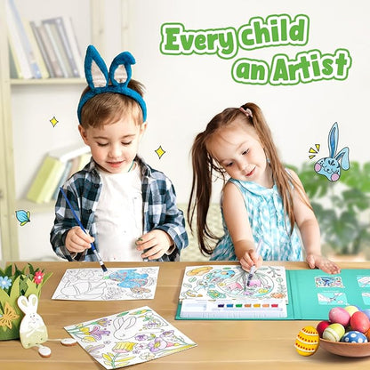 JoyCat Paint with Water Coloring Books for Toddlers, Watercolor Painting Sets for Kids Ages 3-5 4-8, Arts and Crafts Drawing Activities Toy Birthday Gift for Boys Girls (Spring)