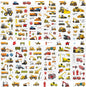 36 Sheets 3D Construction Stickers for Kids (900+), Bulk Puffy Truck Stickers - Excavator, Bulldozer, Crane with Safety Signs & Tools for Boys Crafts, Rewards