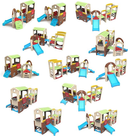 Simplay3 Young Explorers Modular Play System – Kids Activity Outdoor Playset for Children Age 18 mos - 6yrs – Toddler Playground Slide, Climb and Playhouse