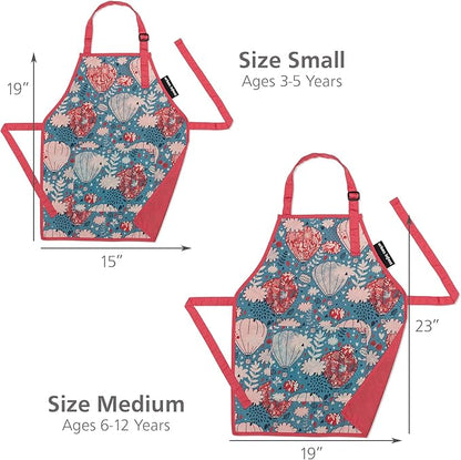 Urban Infant Little Helper Kids Apron - Children's Cooking Art Gardening - Great Gift for Toddler Boys and Girls