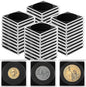 80 Pcs Adjustable Acrylic Coin Collection Cases with Sponges, Coin Snap Holder, Silver Dollar Protection Cases for Collectors, Coin Dollar Collection Supplies(20mm-40mm)