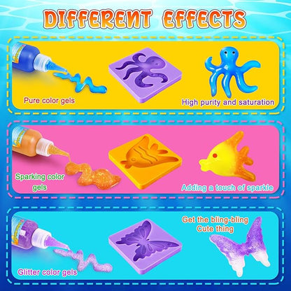 UNGLINGA Magic Water Elf Toy Kit for Kids - 8 Colors Toys Craft Creative Birthday Gifts for Boys Girls Age 5 6 7 8 9 10 11 12