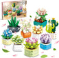 9 Pack Tiny Flowers Succulents Botanical Collection Building Sets 832PCS Compatible with Lego Artificial Plant Set for Home Office Décor Block Toy Bonsai Building Toys Creative Gifts Idea for Girls 6+