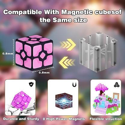 Magnetic Blocks丨150PCS Magnetic Building Blocks for Kids Ages 4-8 丨STEM Sensory Construction Stacking Travel Toys with Magnatiles Cubes Gifts for Boys Girls 3 4 5 6 7 8-12 Years