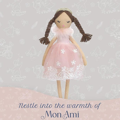 MON AMI Princess Doll Paige (Small) – 15”, Soft & Elegant Stuffed Plush Princess Doll, Use as Toy or Room Decor, Great Gift for Kids of All Ages
