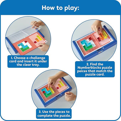 hand2mind Numberblocks Puzzle Solver, Brain Teasers, Logic Puzzles for Kids, Educational Games, Math Toys for Kids 3-5, Fidget Game, Preschool Learning Activities, Toddler Birthday Gifts