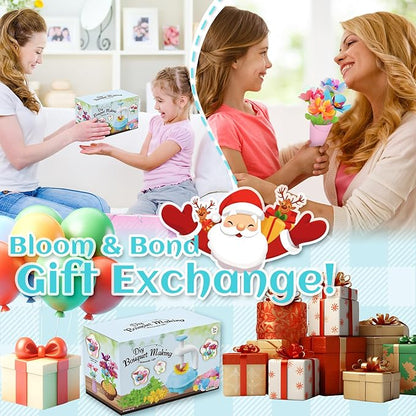 Kufanda Arts and Crafts for Kids 4-6, Toddler & Creative Fabric Flower Bouquets Toys for 4-8 Year Old Kids, Ideal Festive Gifts for Granddaughters & Craft Lovers, Educational Fun DIY Activity Set
