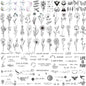 100 Sheets Realistic Temporary Tattoos, 240+ Pcs Multicolor Modern Floral & Inspirational Words Tattoos, Waterproof, 3+ Kids