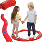 Special Supplies Wavy Circle Balance Beams Stepping Stones for Kids, 8 Pc. Set, Non-Slip Textured Surface and Slip Resistant Floor Rubber Edges, Promote Agility, Strength, Active Play