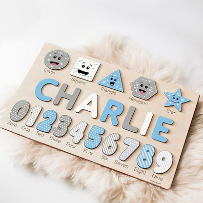 Custom Wooden Name Puzzle, Toddler Toys, Baby Girl Gifts, Gift for Kids, 1st Birthday Gift, Unique New Baby Gift, Wooden Puzzle