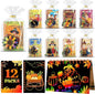 12 Pack Thanksgiving Scratch Art Party Favors for Kids - Rainbow Scratch Paper with Fall Party Scratch Off Cards Easter Birthday Goodie Bags Stuffers - Return Gifts DIY Classroom Prize