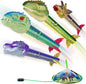 Dinosaur Toy Rocket Launcher for Kids - Launch Up to 100 Ft, 4 Rockets, Outdoor Outside Toys for Kids, Dinosaur Toys, Birthday Gifts for 3 4 5 6 7 8-12 Year Old Boys Girls