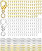 OHINGLT 700 Pieces Lobster Claw Clasps and Open Jump Rings Set, Gold and Silver Plated Bracelet Necklace Clasp for Jewelry Making