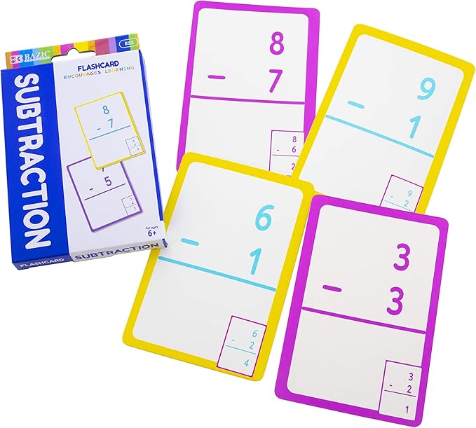 BAZIC Subtraction Flash Cards (36/Pack)