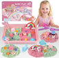 Unicorn Sensory Sand Bin Kit for Girls, Magic Art Unicorn Castle Ice Cream Molds, 2.2lbs Colorful Play Sand, Tools Sandbox with Lid – Great Christmas Birthday Magic Sand Gift for Toddlers 3 4 5 6 7 8