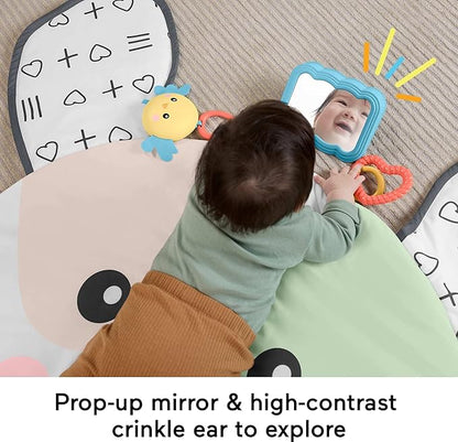 Fisher-Price Baby Tummy Time Toy, Puppy Perfection Giant Play Mat with Sensory Development Activities for Newborns 0+ Months (Amazon Exclusive)
