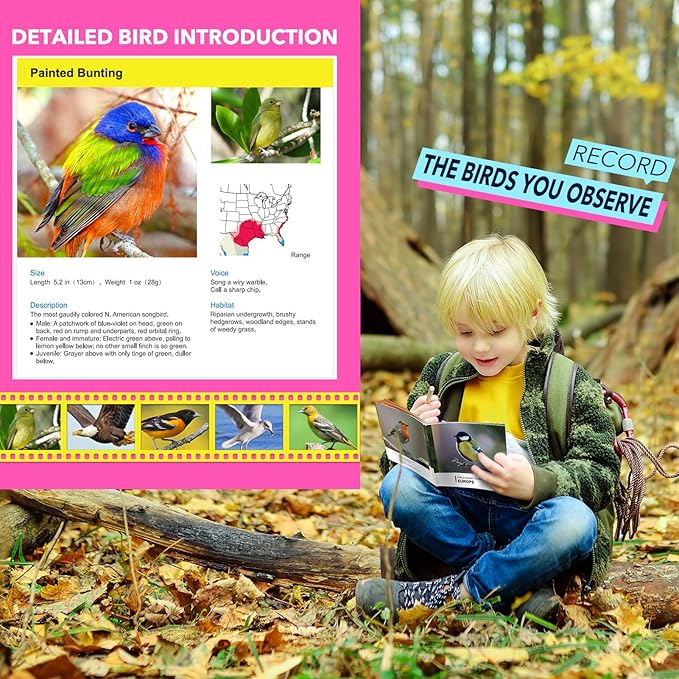 Toys for 3-7 Year Old Girls: LET'S GO! Binoculars for Kids Bird Watching|Camping 4 5 6 7 8 Year Old Girl Boy Christmas Halloween Birthday Gifts Outdoor Toy for Kid Ages 4-6 Toddler Gift Stuffers