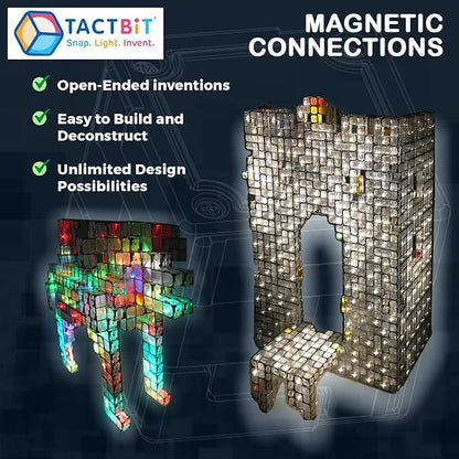 12 Magnetic Building Blocks – Light-Up STEM Educational Toy for Toddlers & Kids, Intertek Approved, Patented in US & China, Interactive Learning Cubes