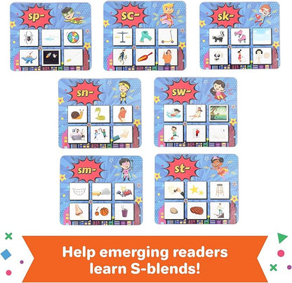 Super Blends Phonics Reading Game (22 Blends) - Phonics Games for Kids Ages 6-8, Reading Games for Emerging Readers, Best Reading Resources for Parents and Teachers