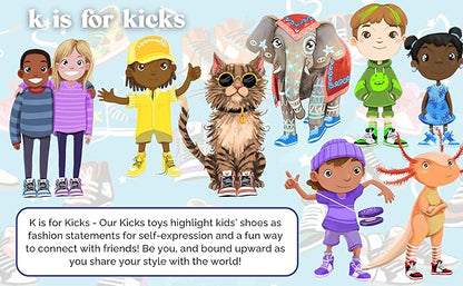 48pc FSC Wooden Tray Puzzle - Upbounders® Be You Rainbow Kicks & Zoo Animals | Colorful Sneakers, Multicultural Kids | Ages 4+ Educational Toy