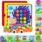 Button Art Toys for Toddlers, Crafts for Age 3-5, Early Educational Toys, Color Matching Mosaic Pegboard, Fine Motor Skills Game, Preschool Learning Activity Gifts for Boys & Girls 3+